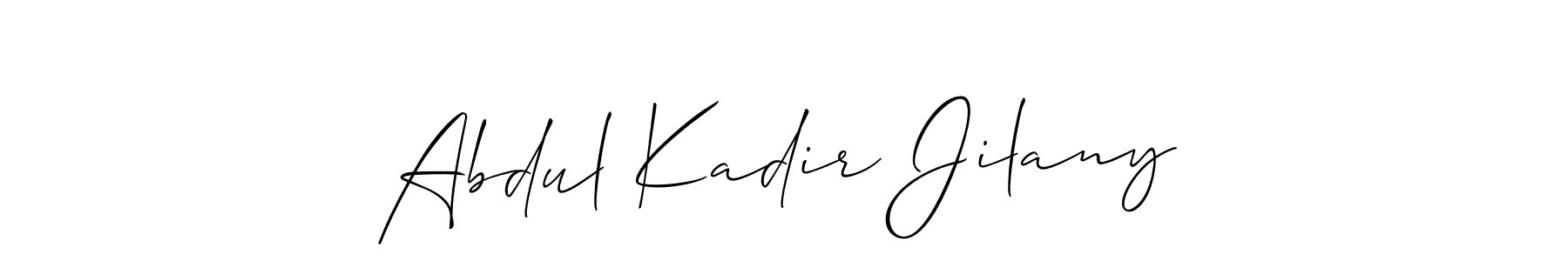 It looks lik you need a new signature style for name Abdul Kadir Jilany. Design unique handwritten (Allison_Script) signature with our free signature maker in just a few clicks. Abdul Kadir Jilany signature style 2 images and pictures png