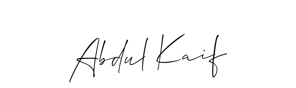 Make a short Abdul Kaif signature style. Manage your documents anywhere anytime using Allison_Script. Create and add eSignatures, submit forms, share and send files easily. Abdul Kaif signature style 2 images and pictures png