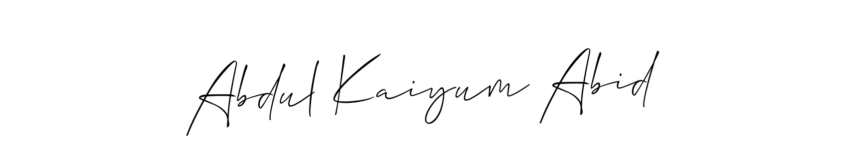 How to Draw Abdul Kaiyum Abid signature style? Allison_Script is a latest design signature styles for name Abdul Kaiyum Abid. Abdul Kaiyum Abid signature style 2 images and pictures png
