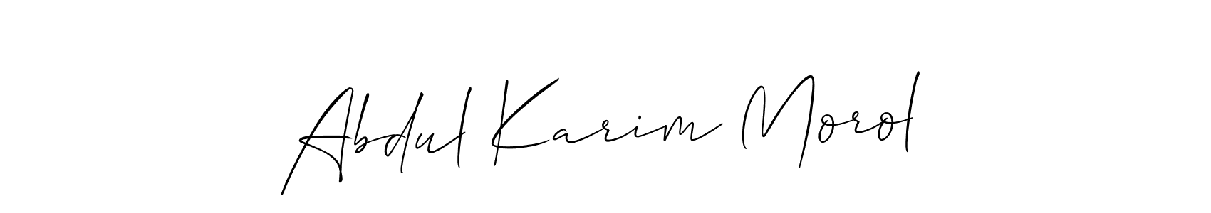 Once you've used our free online signature maker to create your best signature Allison_Script style, it's time to enjoy all of the benefits that Abdul Karim Morol name signing documents. Abdul Karim Morol signature style 2 images and pictures png