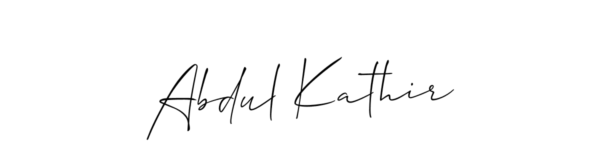 The best way (Allison_Script) to make a short signature is to pick only two or three words in your name. The name Abdul Kathir include a total of six letters. For converting this name. Abdul Kathir signature style 2 images and pictures png