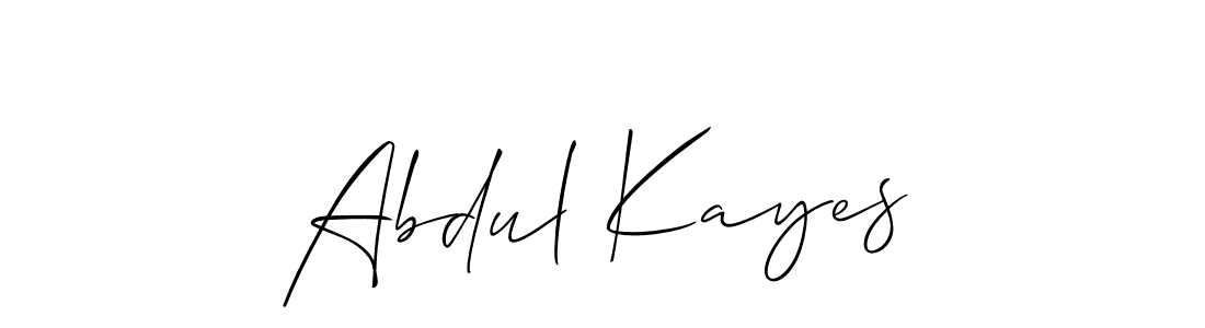 Also we have Abdul Kayes name is the best signature style. Create professional handwritten signature collection using Allison_Script autograph style. Abdul Kayes signature style 2 images and pictures png