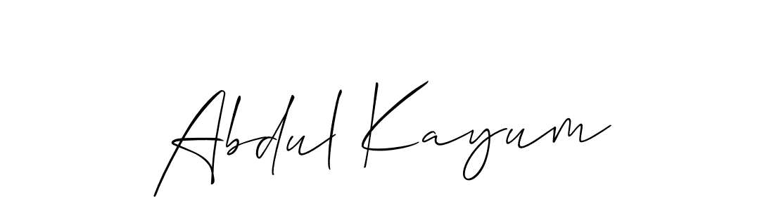 The best way (Allison_Script) to make a short signature is to pick only two or three words in your name. The name Abdul Kayum include a total of six letters. For converting this name. Abdul Kayum signature style 2 images and pictures png