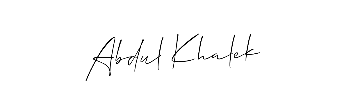 How to make Abdul Khalek signature? Allison_Script is a professional autograph style. Create handwritten signature for Abdul Khalek name. Abdul Khalek signature style 2 images and pictures png