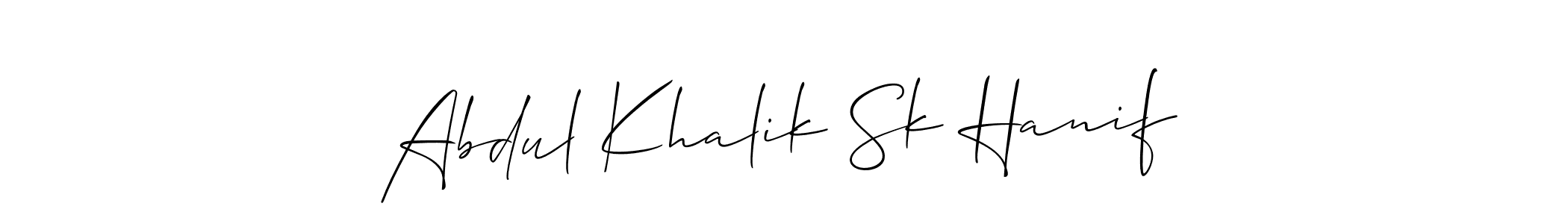 Make a beautiful signature design for name Abdul Khalik Sk Hanif. With this signature (Allison_Script) style, you can create a handwritten signature for free. Abdul Khalik Sk Hanif signature style 2 images and pictures png