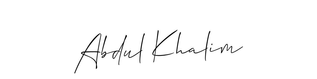 The best way (Allison_Script) to make a short signature is to pick only two or three words in your name. The name Abdul Khalim include a total of six letters. For converting this name. Abdul Khalim signature style 2 images and pictures png