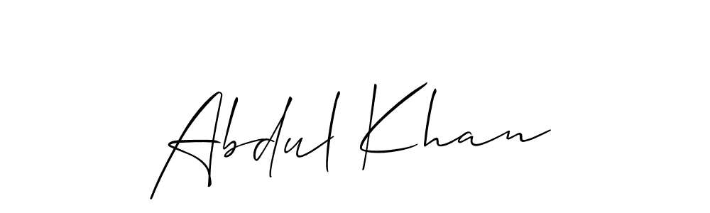 You should practise on your own different ways (Allison_Script) to write your name (Abdul Khan) in signature. don't let someone else do it for you. Abdul Khan signature style 2 images and pictures png