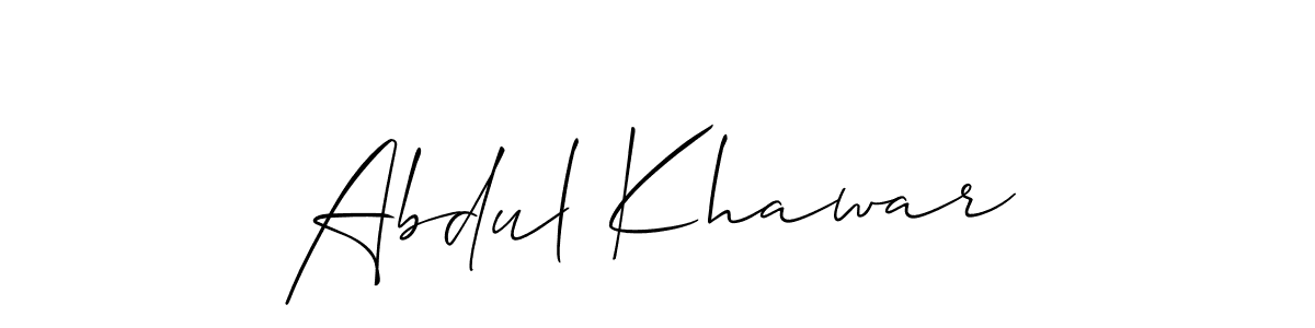 This is the best signature style for the Abdul Khawar name. Also you like these signature font (Allison_Script). Mix name signature. Abdul Khawar signature style 2 images and pictures png