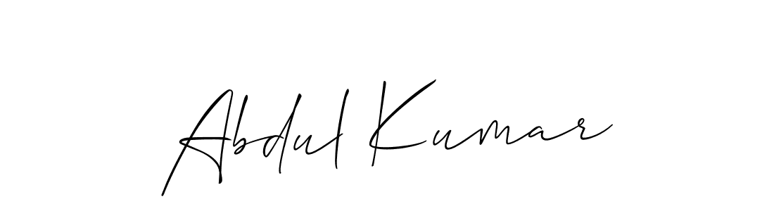 You should practise on your own different ways (Allison_Script) to write your name (Abdul Kumar) in signature. don't let someone else do it for you. Abdul Kumar signature style 2 images and pictures png