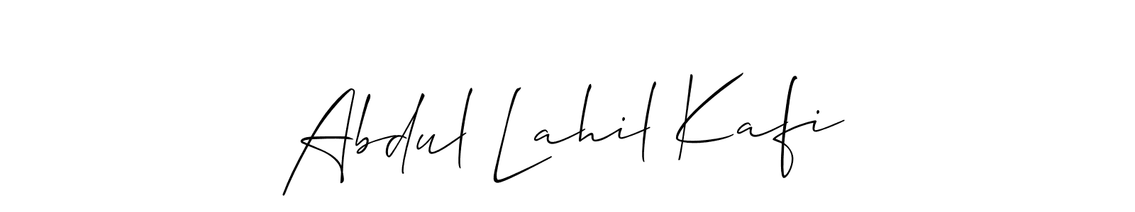 How to make Abdul Lahil Kafi name signature. Use Allison_Script style for creating short signs online. This is the latest handwritten sign. Abdul Lahil Kafi signature style 2 images and pictures png