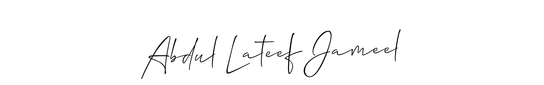 How to Draw Abdul Lateef Jameel signature style? Allison_Script is a latest design signature styles for name Abdul Lateef Jameel. Abdul Lateef Jameel signature style 2 images and pictures png