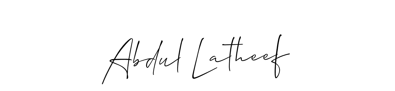 How to Draw Abdul Latheef signature style? Allison_Script is a latest design signature styles for name Abdul Latheef. Abdul Latheef signature style 2 images and pictures png