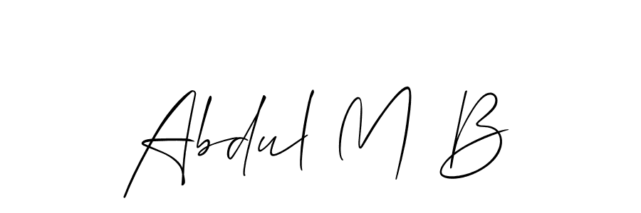 Allison_Script is a professional signature style that is perfect for those who want to add a touch of class to their signature. It is also a great choice for those who want to make their signature more unique. Get Abdul M B name to fancy signature for free. Abdul M B signature style 2 images and pictures png