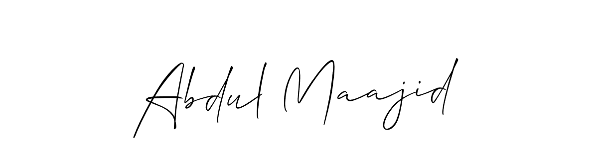 How to make Abdul Maajid signature? Allison_Script is a professional autograph style. Create handwritten signature for Abdul Maajid name. Abdul Maajid signature style 2 images and pictures png