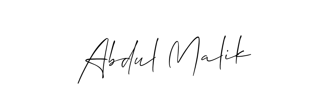 Use a signature maker to create a handwritten signature online. With this signature software, you can design (Allison_Script) your own signature for name Abdul Malik. Abdul Malik signature style 2 images and pictures png