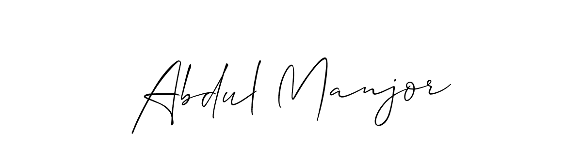 Make a beautiful signature design for name Abdul Manjor. With this signature (Allison_Script) style, you can create a handwritten signature for free. Abdul Manjor signature style 2 images and pictures png