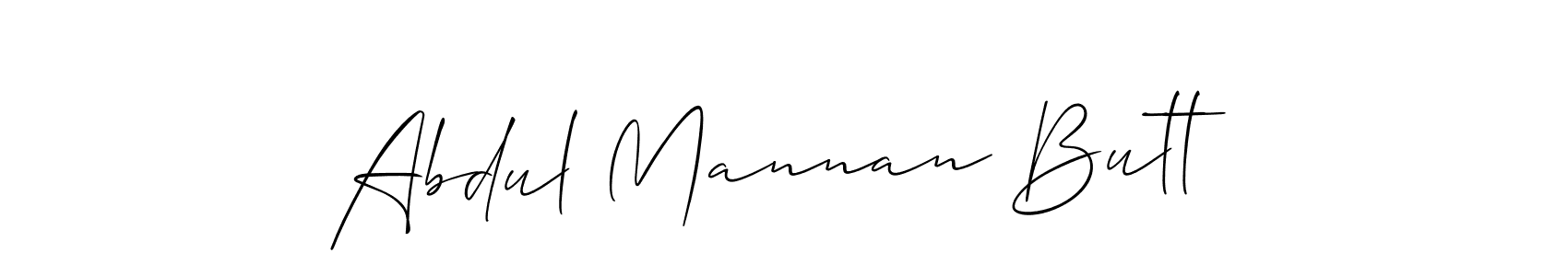 Also we have Abdul Mannan Butt name is the best signature style. Create professional handwritten signature collection using Allison_Script autograph style. Abdul Mannan Butt signature style 2 images and pictures png