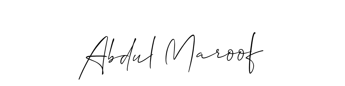 How to make Abdul Maroof signature? Allison_Script is a professional autograph style. Create handwritten signature for Abdul Maroof name. Abdul Maroof signature style 2 images and pictures png