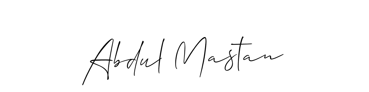 How to make Abdul Mastan signature? Allison_Script is a professional autograph style. Create handwritten signature for Abdul Mastan name. Abdul Mastan signature style 2 images and pictures png