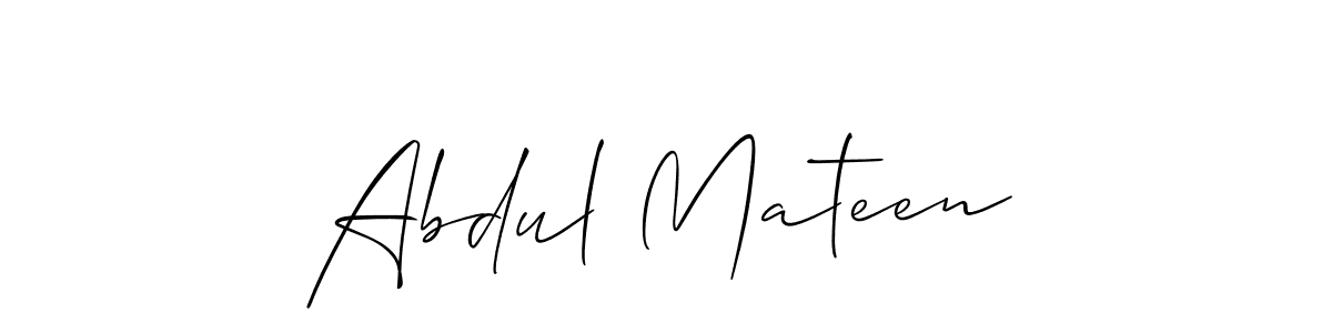 Make a beautiful signature design for name Abdul Mateen. With this signature (Allison_Script) style, you can create a handwritten signature for free. Abdul Mateen signature style 2 images and pictures png