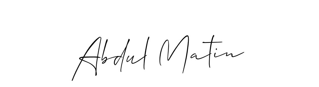 Use a signature maker to create a handwritten signature online. With this signature software, you can design (Allison_Script) your own signature for name Abdul Matin. Abdul Matin signature style 2 images and pictures png