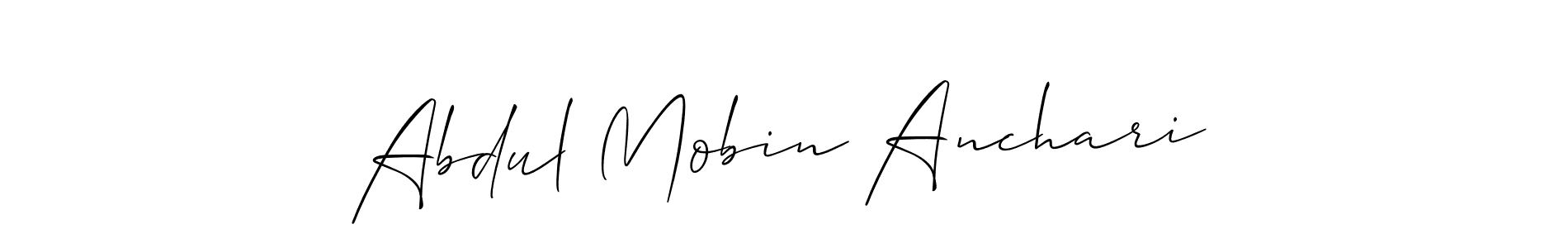 if you are searching for the best signature style for your name Abdul Mobin Anchari. so please give up your signature search. here we have designed multiple signature styles  using Allison_Script. Abdul Mobin Anchari signature style 2 images and pictures png