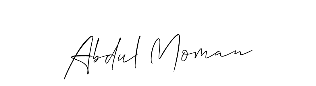 Design your own signature with our free online signature maker. With this signature software, you can create a handwritten (Allison_Script) signature for name Abdul Moman. Abdul Moman signature style 2 images and pictures png