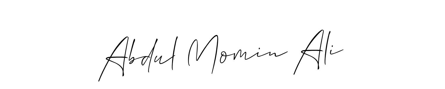 Also You can easily find your signature by using the search form. We will create Abdul Momin Ali name handwritten signature images for you free of cost using Allison_Script sign style. Abdul Momin Ali signature style 2 images and pictures png