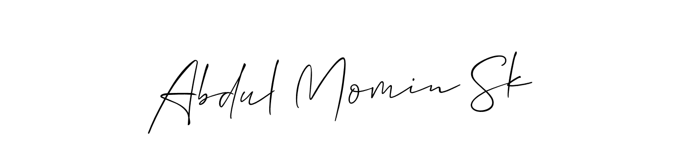 Make a short Abdul Momin Sk signature style. Manage your documents anywhere anytime using Allison_Script. Create and add eSignatures, submit forms, share and send files easily. Abdul Momin Sk signature style 2 images and pictures png