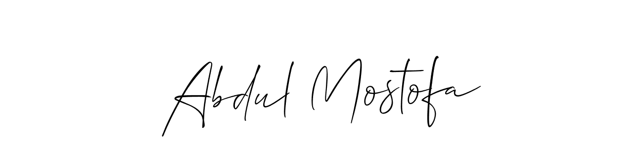 Also You can easily find your signature by using the search form. We will create Abdul Mostofa name handwritten signature images for you free of cost using Allison_Script sign style. Abdul Mostofa signature style 2 images and pictures png