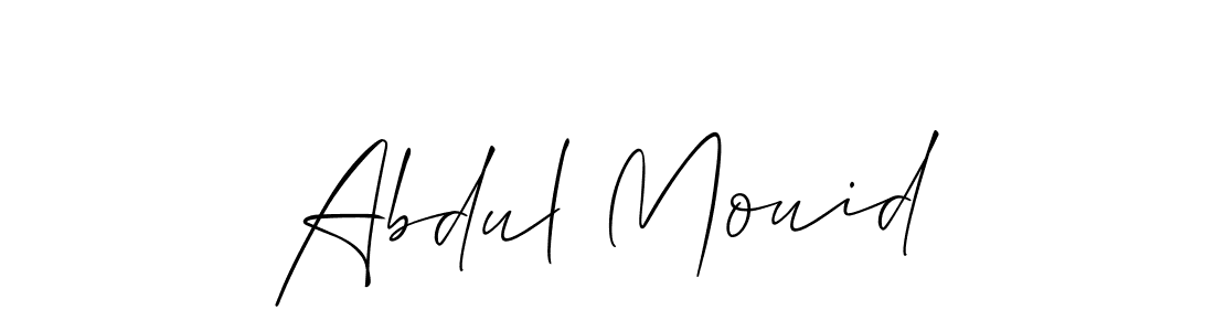Create a beautiful signature design for name Abdul Mouid. With this signature (Allison_Script) fonts, you can make a handwritten signature for free. Abdul Mouid signature style 2 images and pictures png