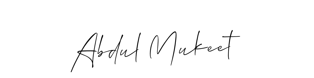 Design your own signature with our free online signature maker. With this signature software, you can create a handwritten (Allison_Script) signature for name Abdul Mukeet. Abdul Mukeet signature style 2 images and pictures png