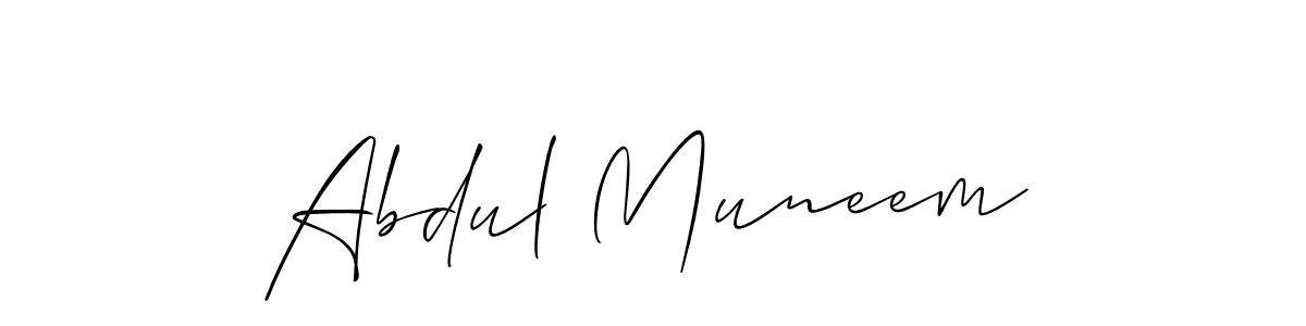 Also we have Abdul Muneem name is the best signature style. Create professional handwritten signature collection using Allison_Script autograph style. Abdul Muneem signature style 2 images and pictures png