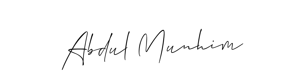 Make a short Abdul Munhim signature style. Manage your documents anywhere anytime using Allison_Script. Create and add eSignatures, submit forms, share and send files easily. Abdul Munhim signature style 2 images and pictures png