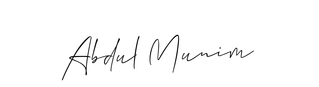 It looks lik you need a new signature style for name Abdul Munim. Design unique handwritten (Allison_Script) signature with our free signature maker in just a few clicks. Abdul Munim signature style 2 images and pictures png