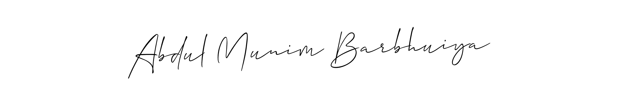 Abdul Munim Barbhuiya stylish signature style. Best Handwritten Sign (Allison_Script) for my name. Handwritten Signature Collection Ideas for my name Abdul Munim Barbhuiya. Abdul Munim Barbhuiya signature style 2 images and pictures png