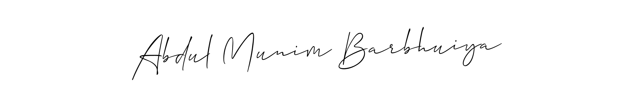 Also You can easily find your signature by using the search form. We will create Abdul Munim Barbhuiya name handwritten signature images for you free of cost using Allison_Script sign style. Abdul Munim Barbhuiya signature style 2 images and pictures png