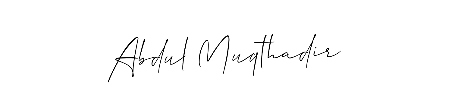 How to make Abdul Muqthadir signature? Allison_Script is a professional autograph style. Create handwritten signature for Abdul Muqthadir name. Abdul Muqthadir signature style 2 images and pictures png