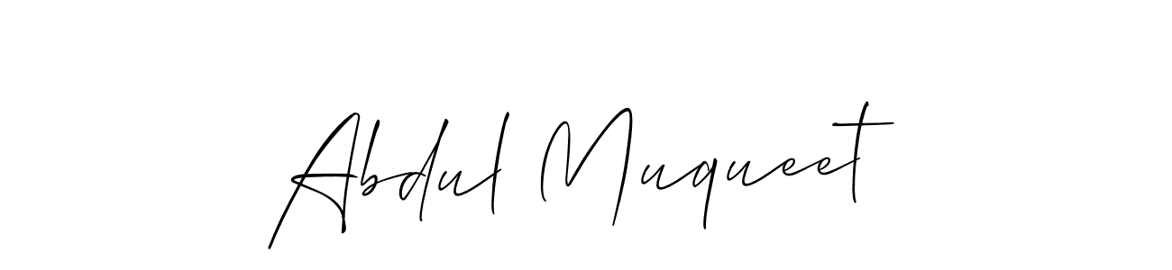 You should practise on your own different ways (Allison_Script) to write your name (Abdul Muqueet) in signature. don't let someone else do it for you. Abdul Muqueet signature style 2 images and pictures png