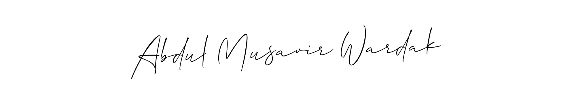 It looks lik you need a new signature style for name Abdul Musavir Wardak. Design unique handwritten (Allison_Script) signature with our free signature maker in just a few clicks. Abdul Musavir Wardak signature style 2 images and pictures png