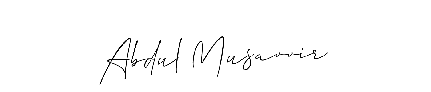 Create a beautiful signature design for name Abdul Musavvir. With this signature (Allison_Script) fonts, you can make a handwritten signature for free. Abdul Musavvir signature style 2 images and pictures png