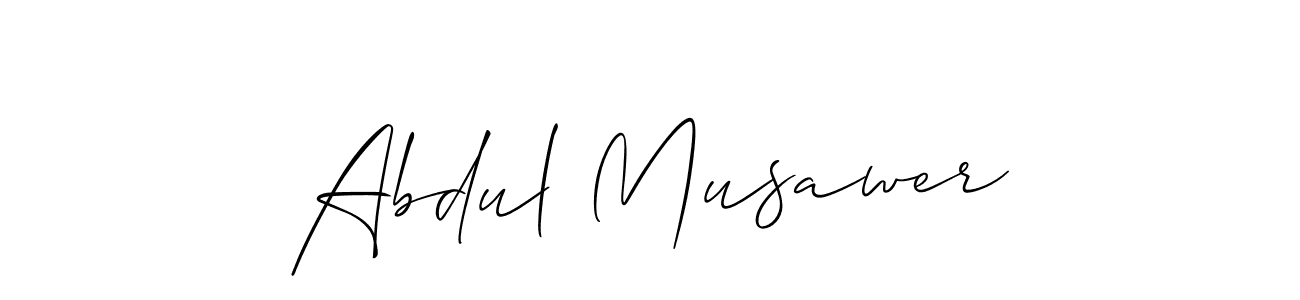 Use a signature maker to create a handwritten signature online. With this signature software, you can design (Allison_Script) your own signature for name Abdul Musawer. Abdul Musawer signature style 2 images and pictures png