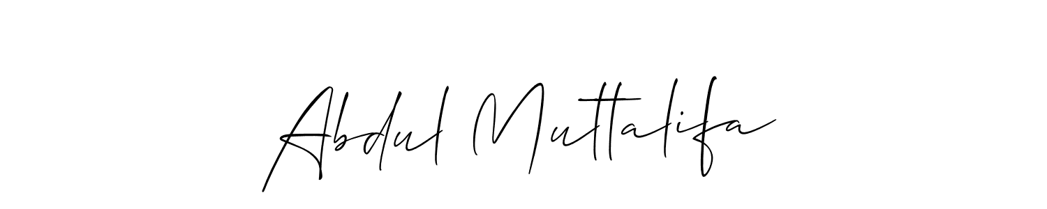 You should practise on your own different ways (Allison_Script) to write your name (Abdul Muttalifa) in signature. don't let someone else do it for you. Abdul Muttalifa signature style 2 images and pictures png