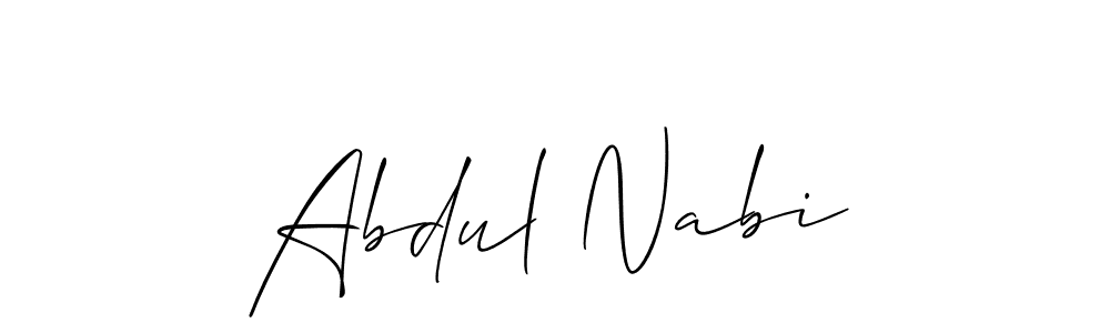 How to make Abdul Nabi name signature. Use Allison_Script style for creating short signs online. This is the latest handwritten sign. Abdul Nabi signature style 2 images and pictures png