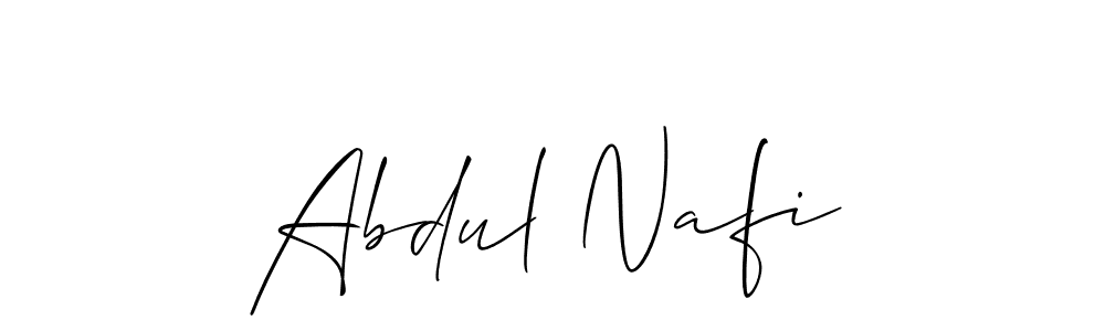 Design your own signature with our free online signature maker. With this signature software, you can create a handwritten (Allison_Script) signature for name Abdul Nafi. Abdul Nafi signature style 2 images and pictures png