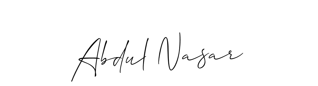 Make a short Abdul Nasar signature style. Manage your documents anywhere anytime using Allison_Script. Create and add eSignatures, submit forms, share and send files easily. Abdul Nasar signature style 2 images and pictures png