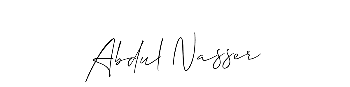 Abdul Nasser stylish signature style. Best Handwritten Sign (Allison_Script) for my name. Handwritten Signature Collection Ideas for my name Abdul Nasser. Abdul Nasser signature style 2 images and pictures png