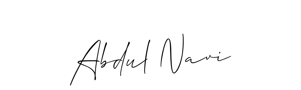 Use a signature maker to create a handwritten signature online. With this signature software, you can design (Allison_Script) your own signature for name Abdul Navi. Abdul Navi signature style 2 images and pictures png