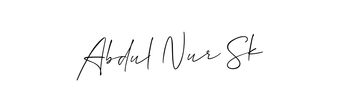 Design your own signature with our free online signature maker. With this signature software, you can create a handwritten (Allison_Script) signature for name Abdul Nur Sk. Abdul Nur Sk signature style 2 images and pictures png