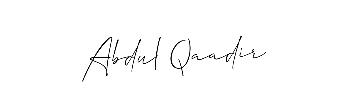 You should practise on your own different ways (Allison_Script) to write your name (Abdul Qaadir) in signature. don't let someone else do it for you. Abdul Qaadir signature style 2 images and pictures png